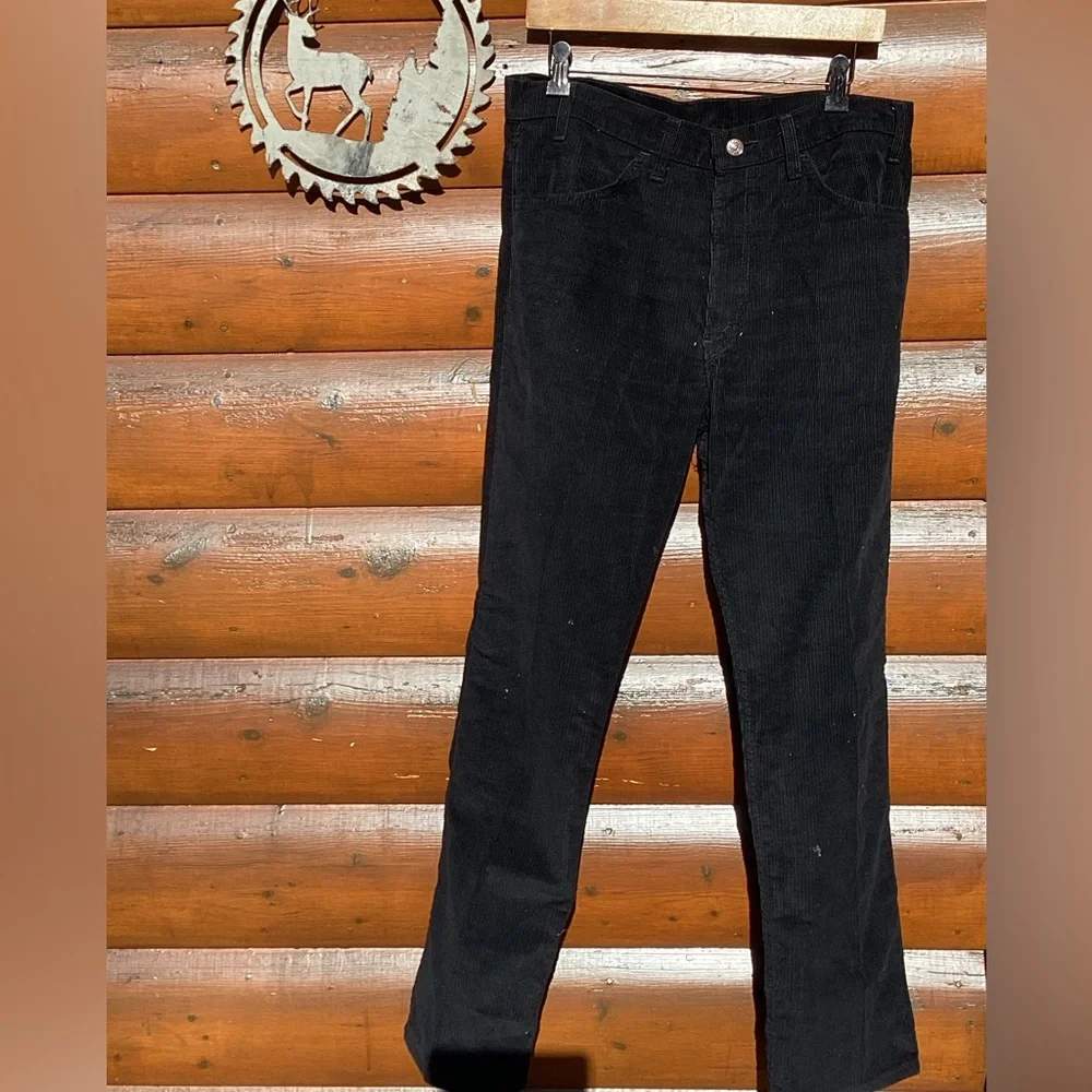 🆘  Levi’s Vintage Corduroy Jeans BLACK 519 WHITE TAG DEADSTOCK 36 X 30 UniSex